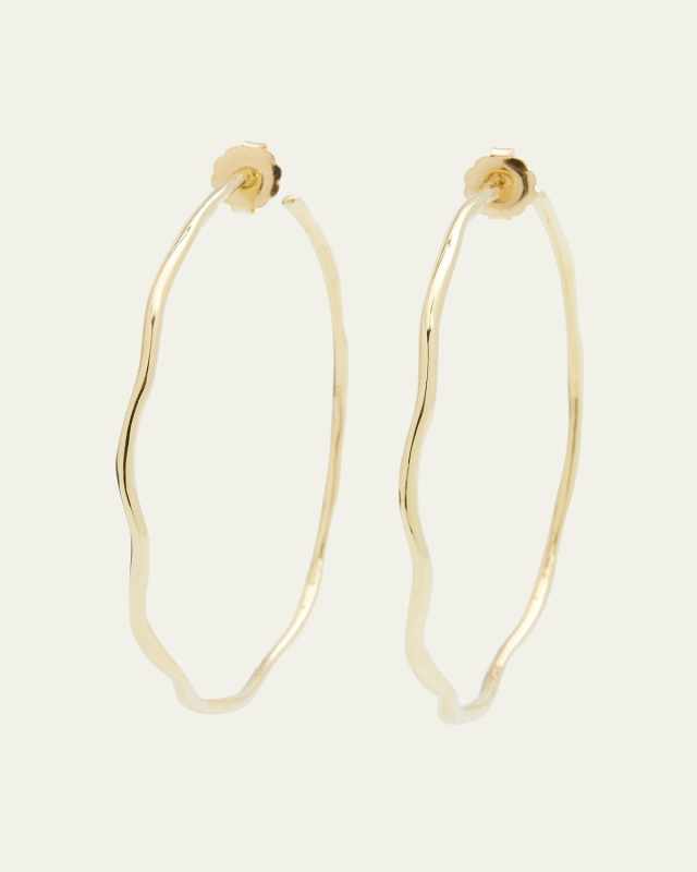Classico Squiggle Hoops in 18K Gold